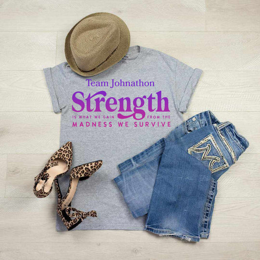 team Johnathon unisex grey short sleeve tshirt