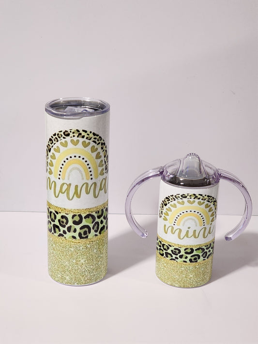 Mama and mini light green